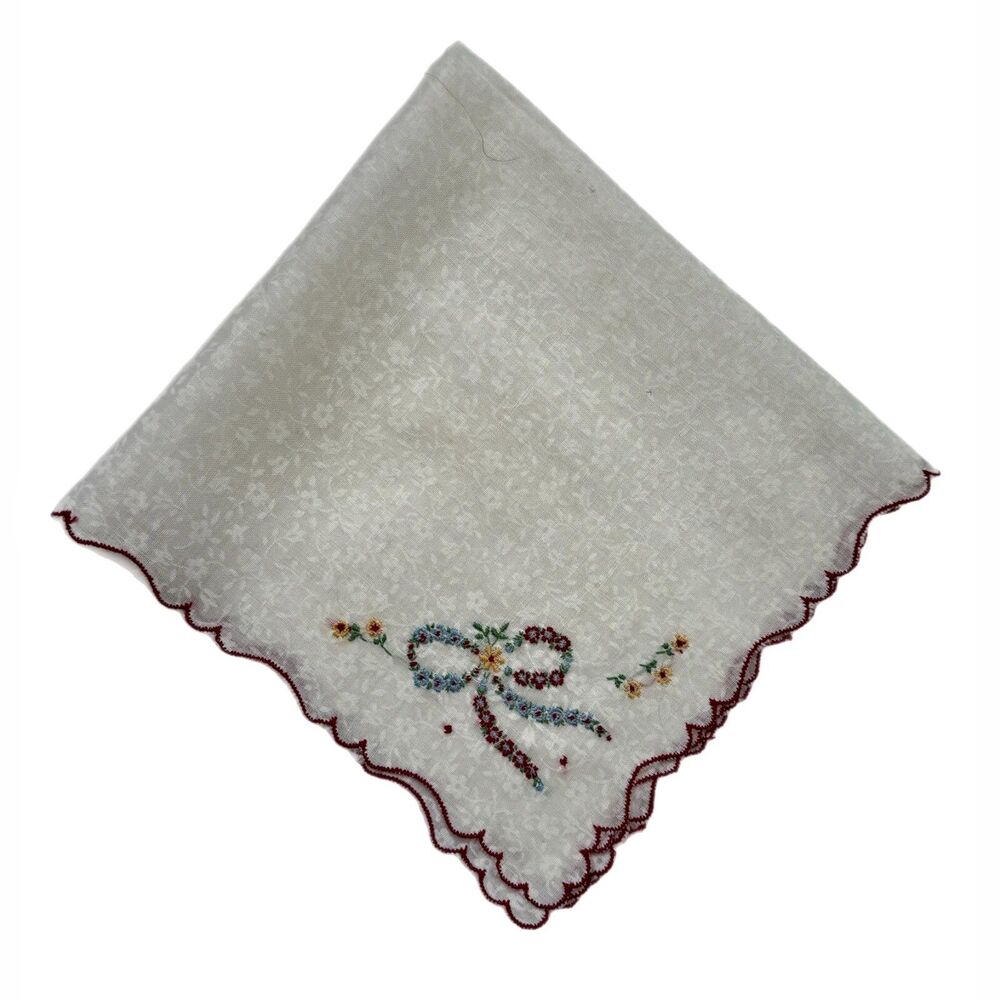 Heirloom Linen Bridesmaid Handkerchief Wedding Cottage Vintage Feminine Dainty